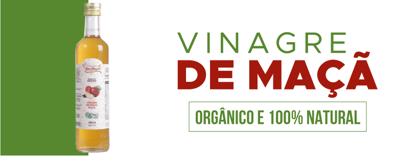 Vinagre de Maçã Orgânico 500 ml Fazenda São Roque Acidez 4,2%