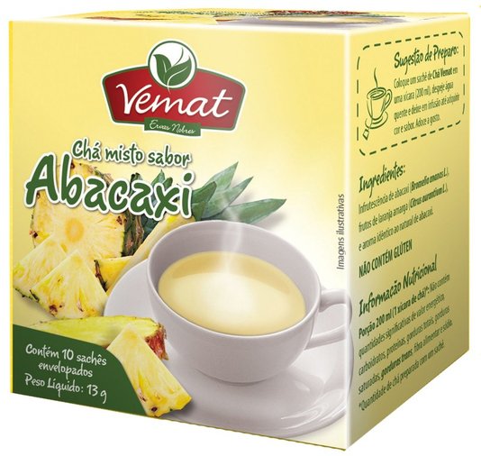Chá Misto Sabor Abacaxi com 10 Sachês 13g - Vemat
