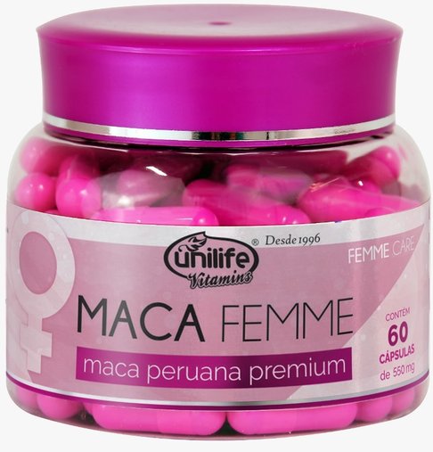 Maca Femme - Maca Peruana Premium 90 Cápsulas De 550Mg - Unilife