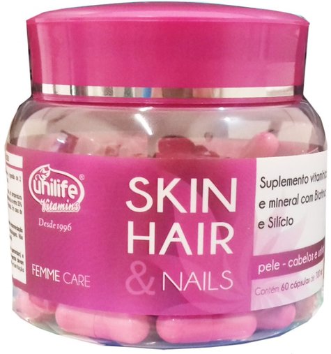 Skin Hair & Nails 90 Cápsulas 700mg Unilife