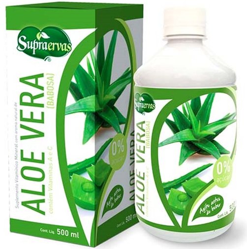 Aloe E Vera Suplemento De Vitaminas A C 500 Ml - Supraervas
