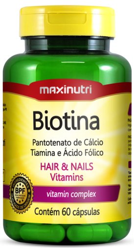 Biotina com Vitaminas B1,B5 e Acido Folico 60cps