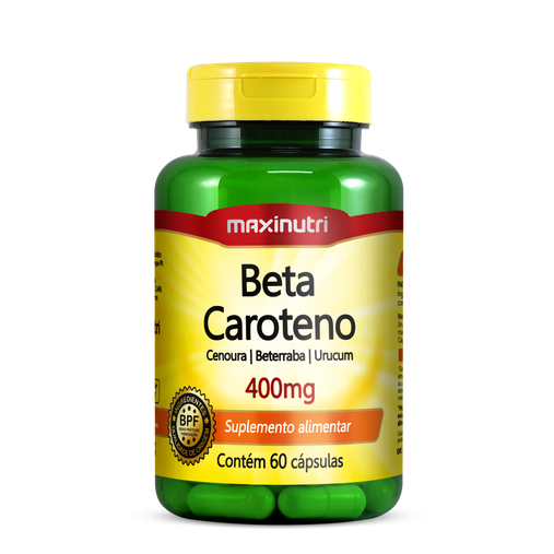 Beta Caroteno 60 cápsulas 400mg Maxinutri