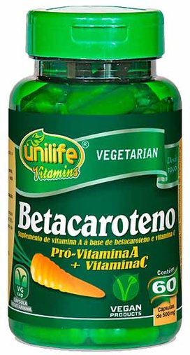 Betacaroteno 60 Cápsulas 500Mg - Unilife