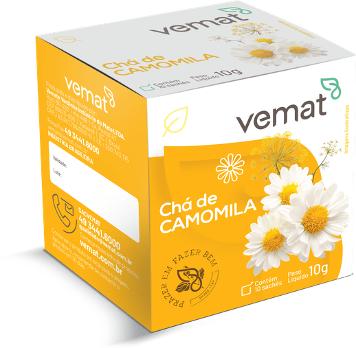 Chá De Camomila Com10 Sachês 10G- Vemat