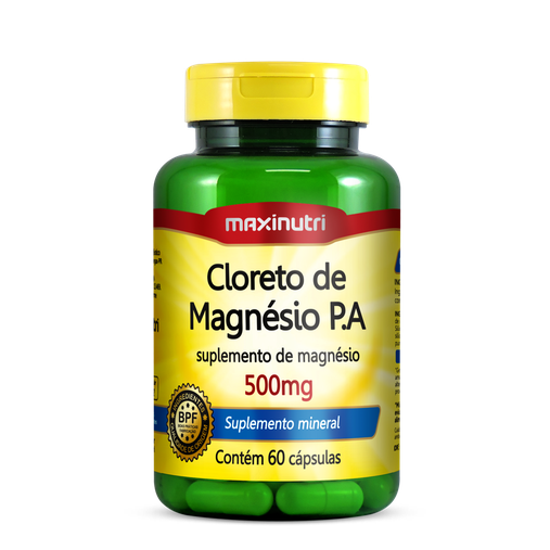 Cloreto de Magnésio P.A 500mg 60 cápsulas Maxinutri