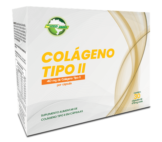 Colageno Tipo Ii 40 Mg 30 Cápsulas Extrato Verde Brasil