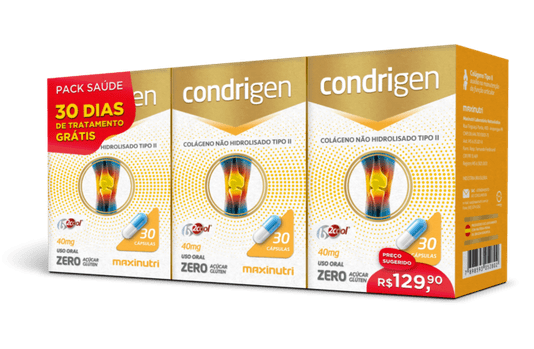 Condrigen (Colágeno Tipo II) Pack Saúde 60+30 cápsulas Maxinutri