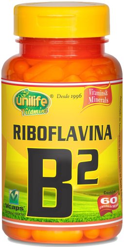 Riboflavina - Vitamina B2  60 Cápsulas 500Mg - Unilife