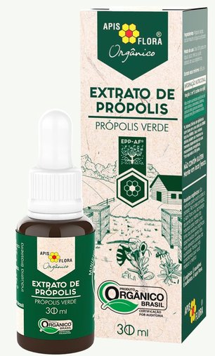 Extrato de Própolis Verde Orgânico 16% 30 ml Apisflora