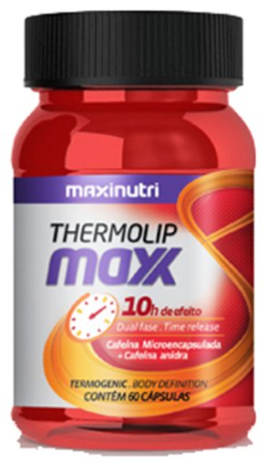 Thermolip Max 420m Maxinutri Cafeina de Liberação Prolongada 60 Cápsulas