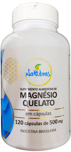Magnesio Quelato - 120Caps - 500Mg - Nattubras