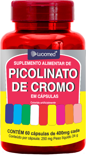 Picolinato de Cromo 60 cápsulas 400mg Luciomed