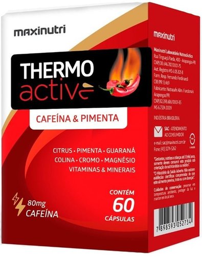 Thermo Activa Maxinutri Termogênico 60 Cápsulas