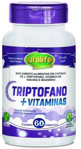 Triptofano + Vitaminas 400Mg 60 Cápsulas Unilife